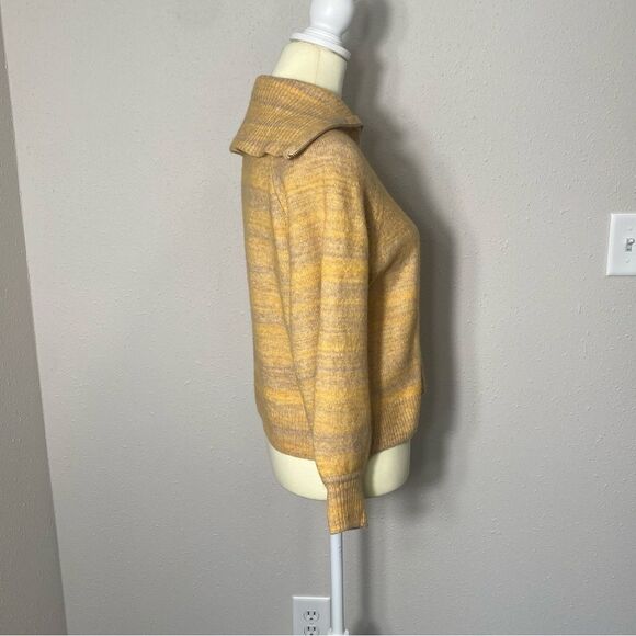 J.Crew Italian Space-Dyed 1/2 Zip Wool Cashmere Knit Sweater Womens Size Sml/Med - Picture 11 of 16